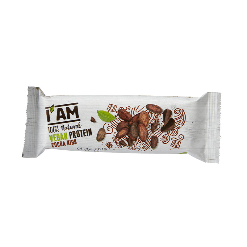 IAM Vegan Protein Bar Cocoa Nibs