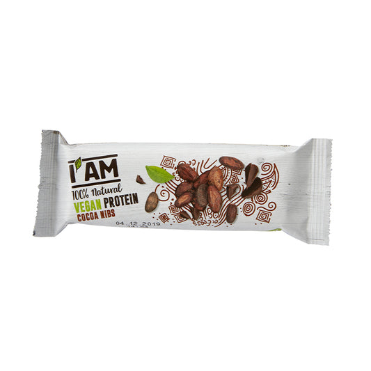 IAM Vegan Protein Bar Cocoa Nibs