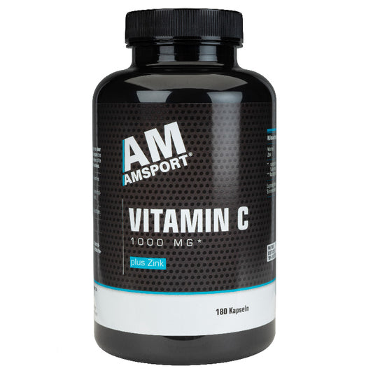 Vitamin C 1000 mg + Zink hochdosiert ohne Zusätze 180 Kapseln